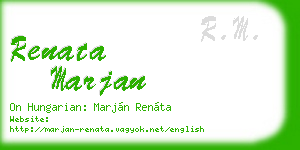 renata marjan business card