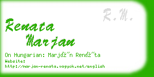 renata marjan business card